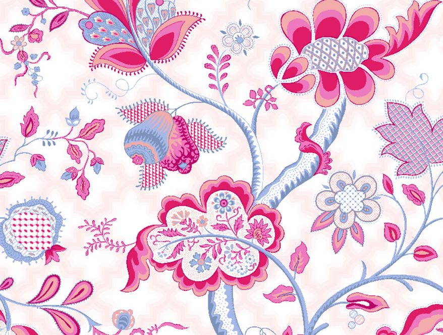 Spaces India Floral Pink 100% Cotton Queen Fitted Sheet - Atrium By Spaces - view 6