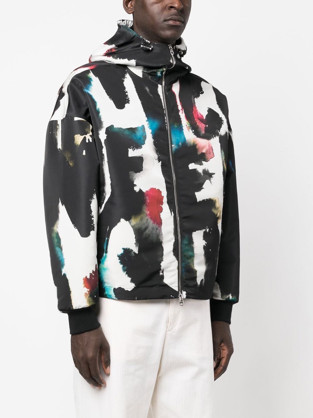 Alexander McQueen Graffiti-print Hooded Windbreaker - view 5