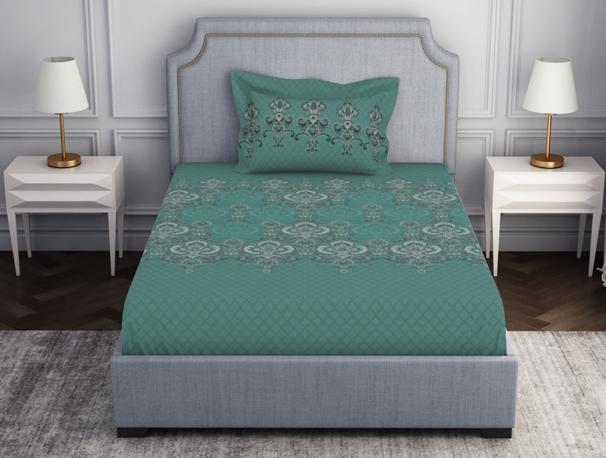 Spaces India Ornamenta Ornate 100% Cotton Single Bedsheet - Essentials by Spaces