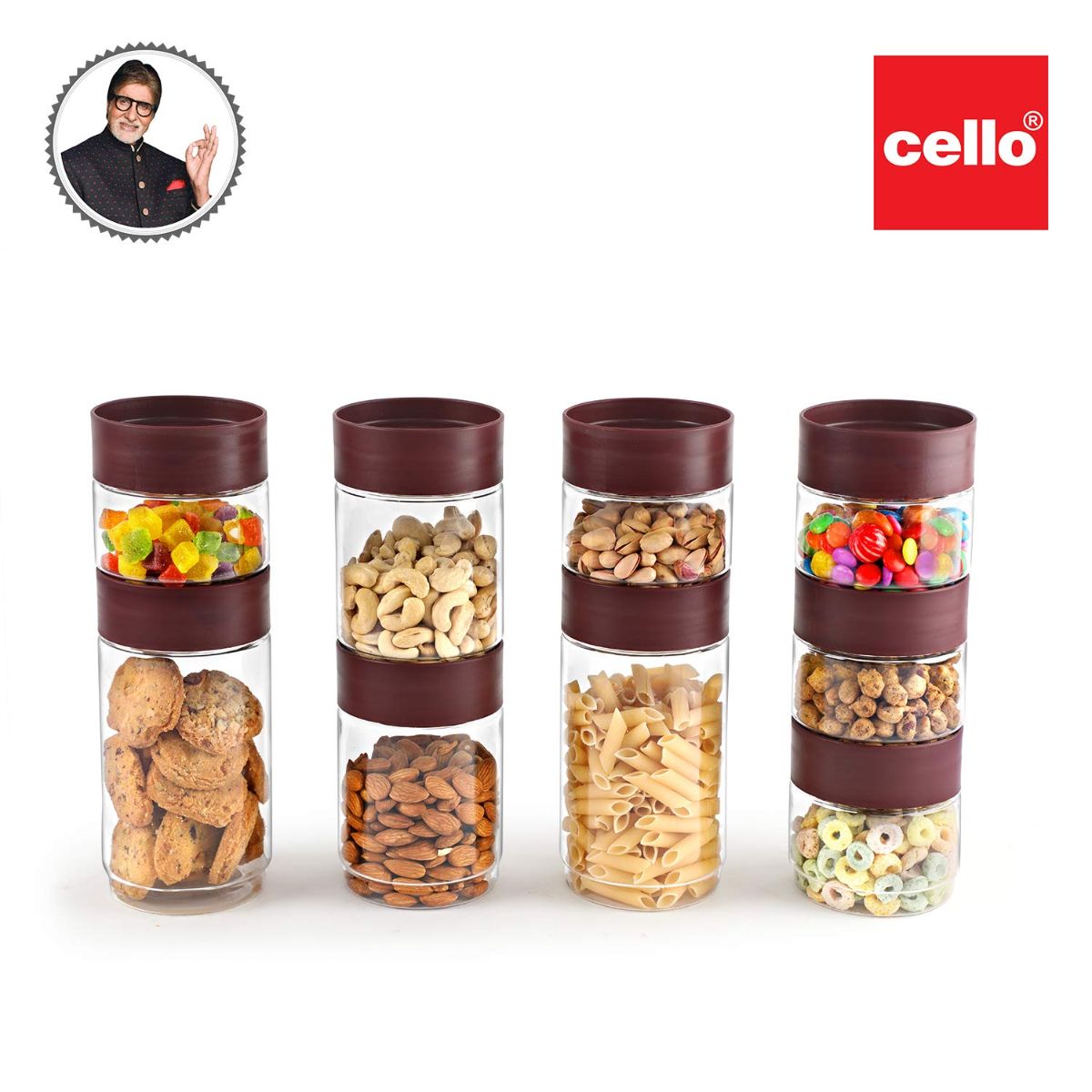 Cello Modustack PET Container, Set of 9, Assorted Size - view 12