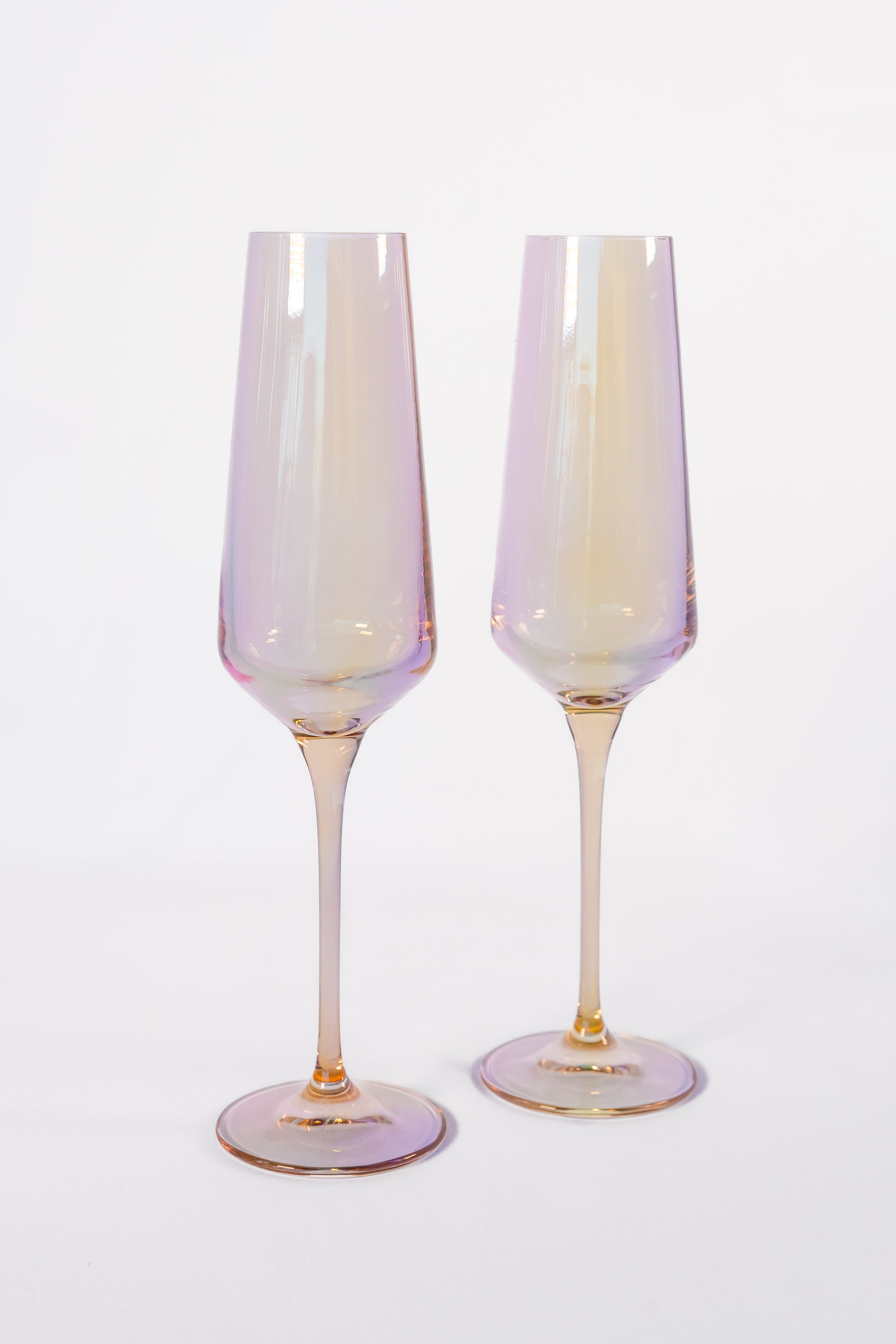 Estelle Colored Glass Estelle Colored Champagne Flute - Set of 2 {Iridescent}