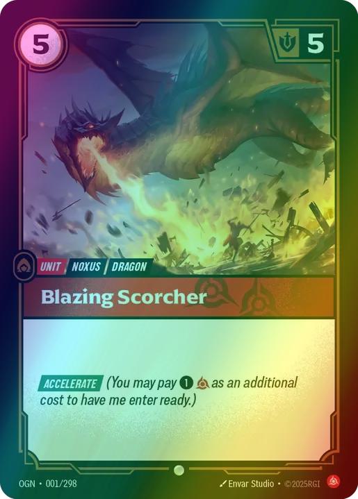 298 origins foil – Riftbound Blazing Scorcher - 001/298 [Origins] [Foil]