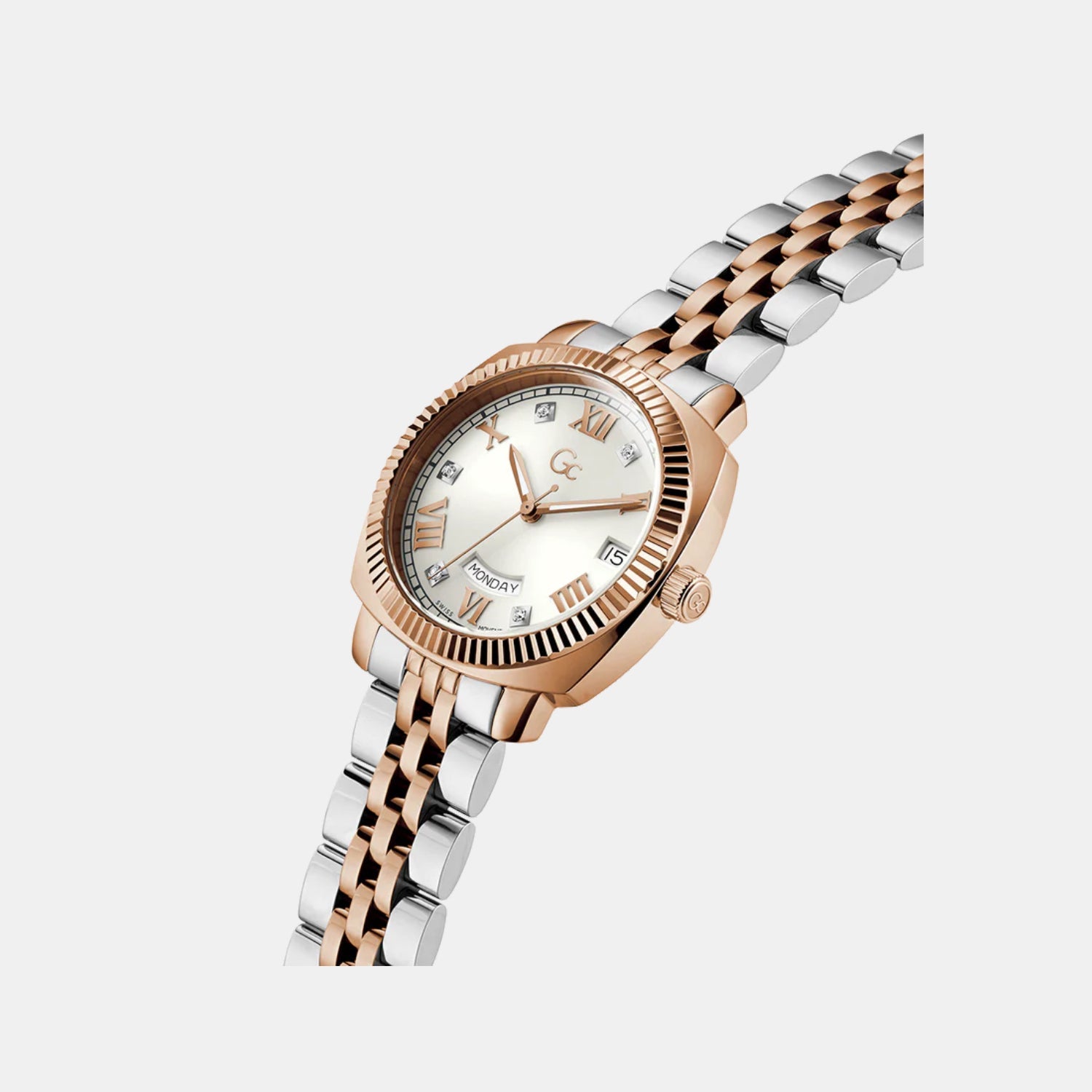 GC Flair Coussin Lady Women Quartz White Dial Analog Stainless Steel Watch Z44003L1MF - view 2