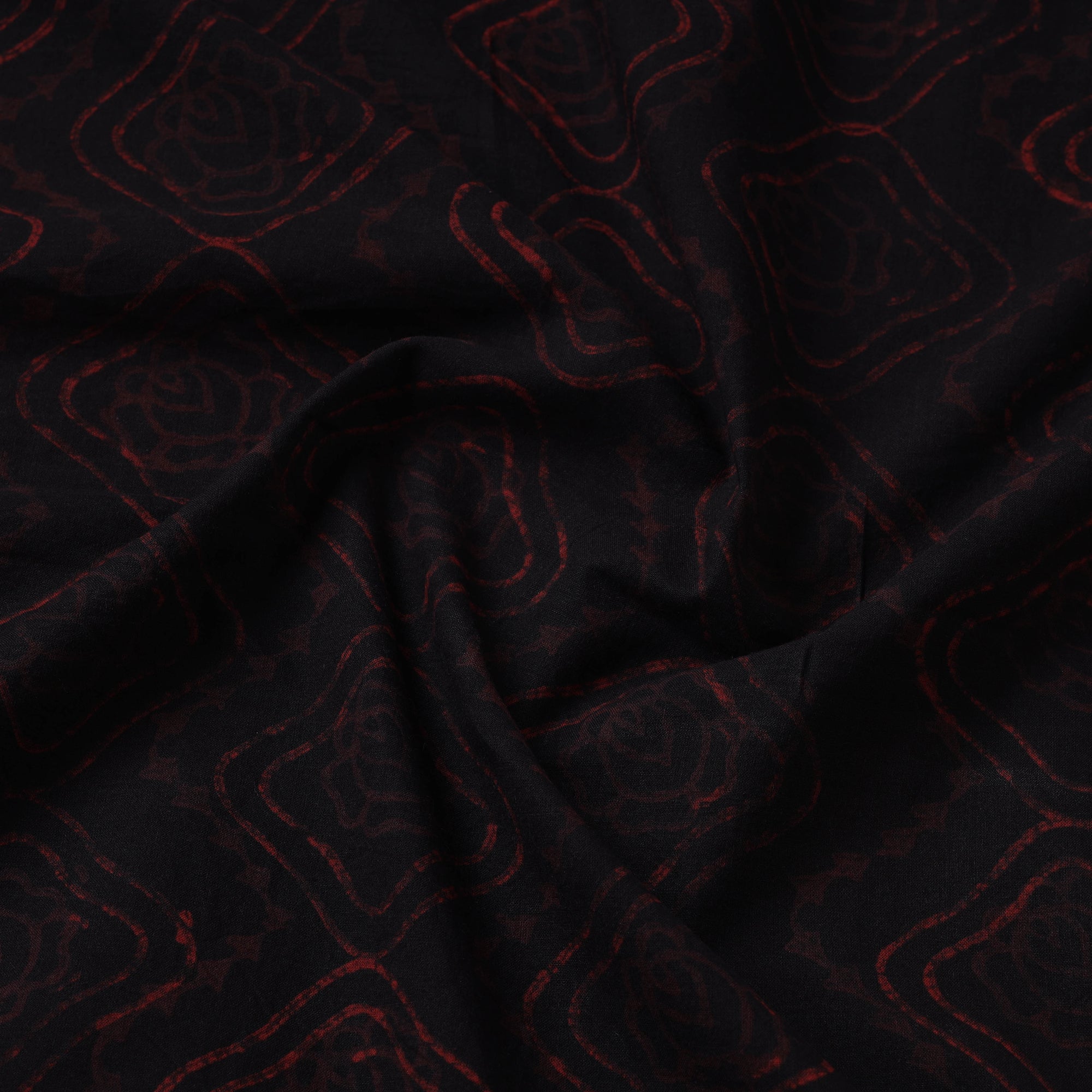 HAVELI CHRONICLES Black - Akola Hand Block Printed Cotton Fabric - view 3