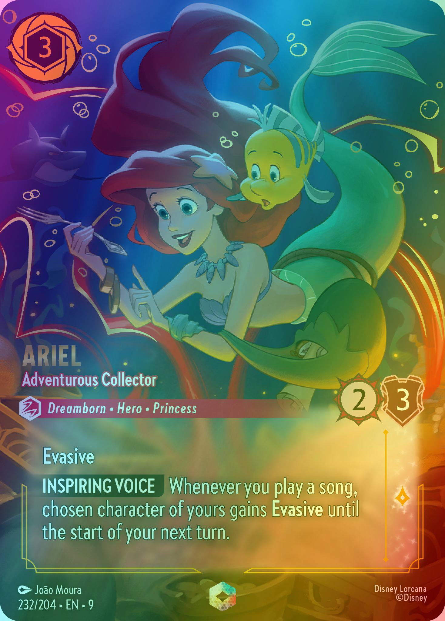 Adventurous collector enchanted – Lorcana Ariel - Adventurous Collector (Enchanted) - 232/204 [Fabled] [Holofoil]