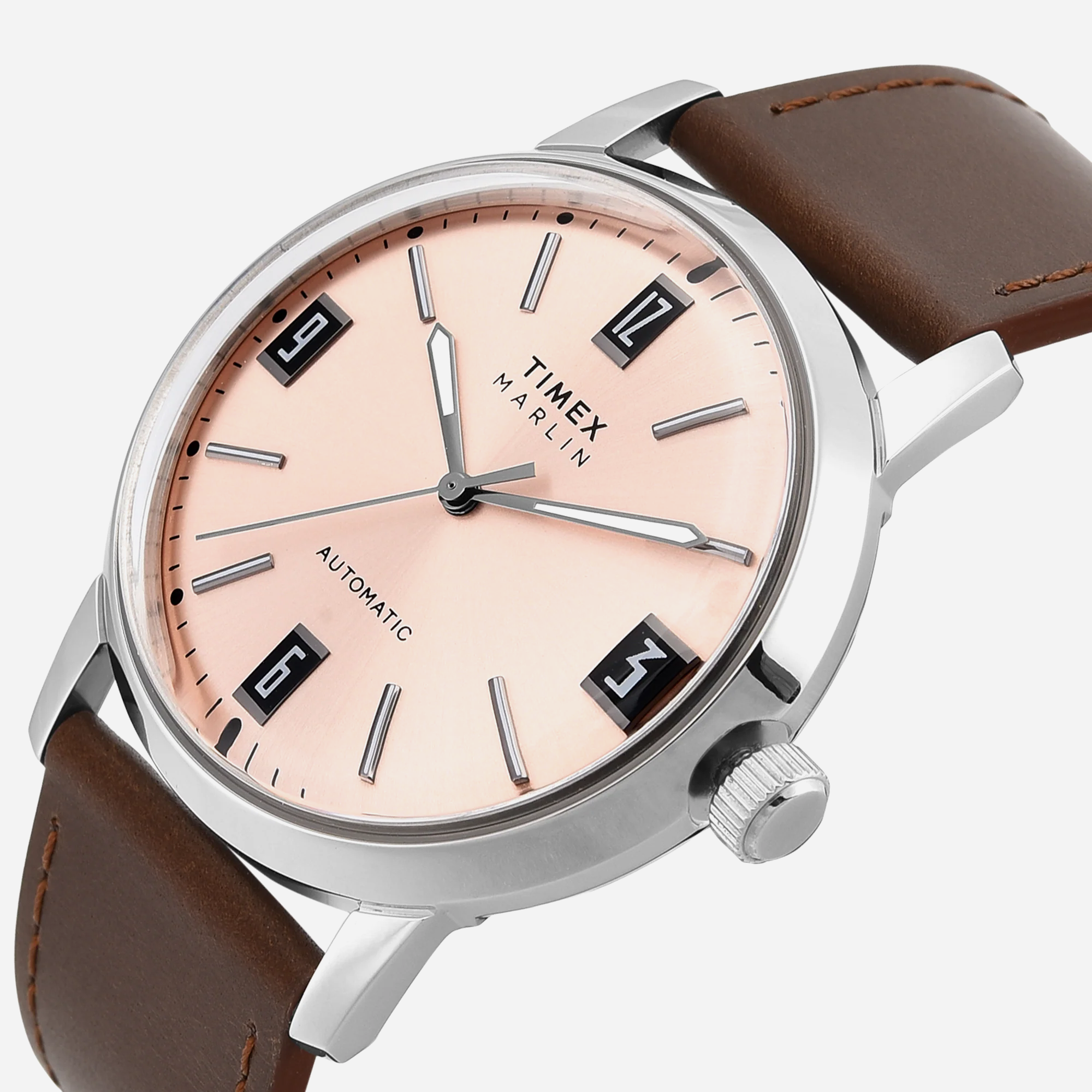 Timex Marlin 42mm Pink Round Dial Mechanical Automatic Men's Pink Watch - view 2