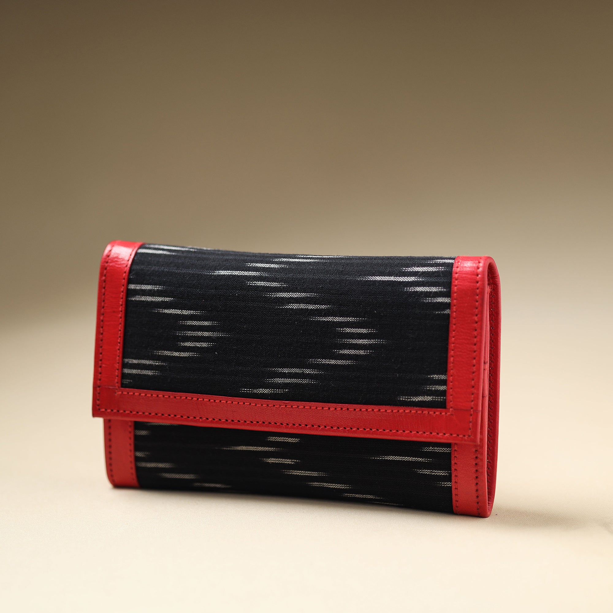 ASALKAAR Black - Handcrafted Ikat Weave Leather Wallet - view 2