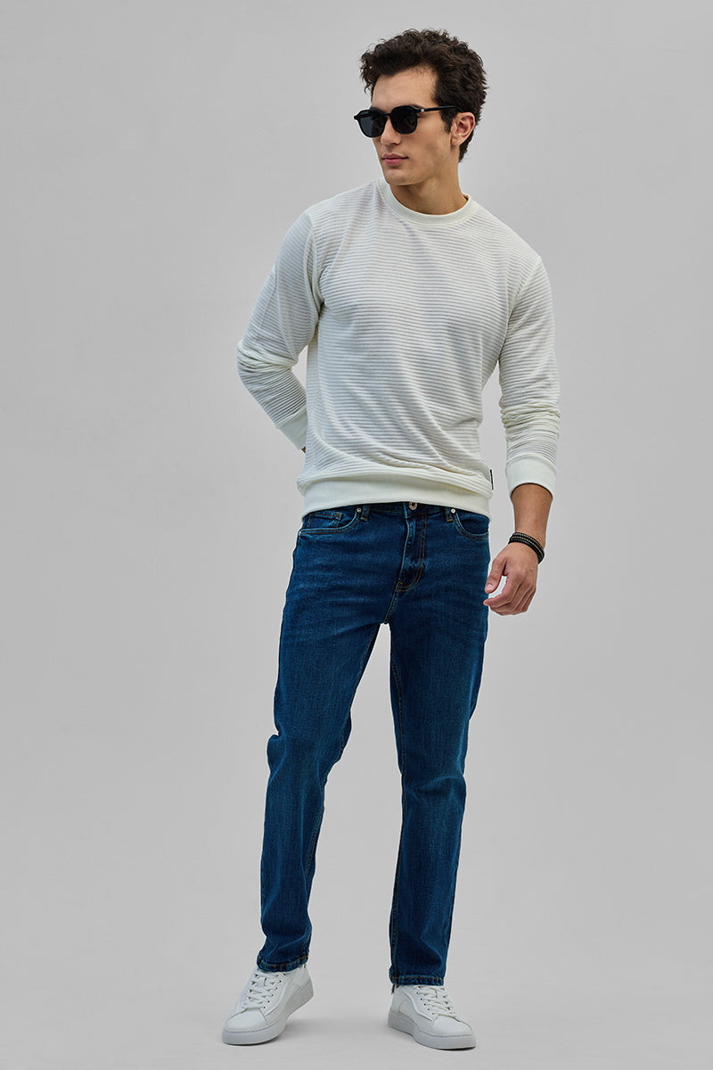 SNITCH White Textured Sweatshirt - view 3