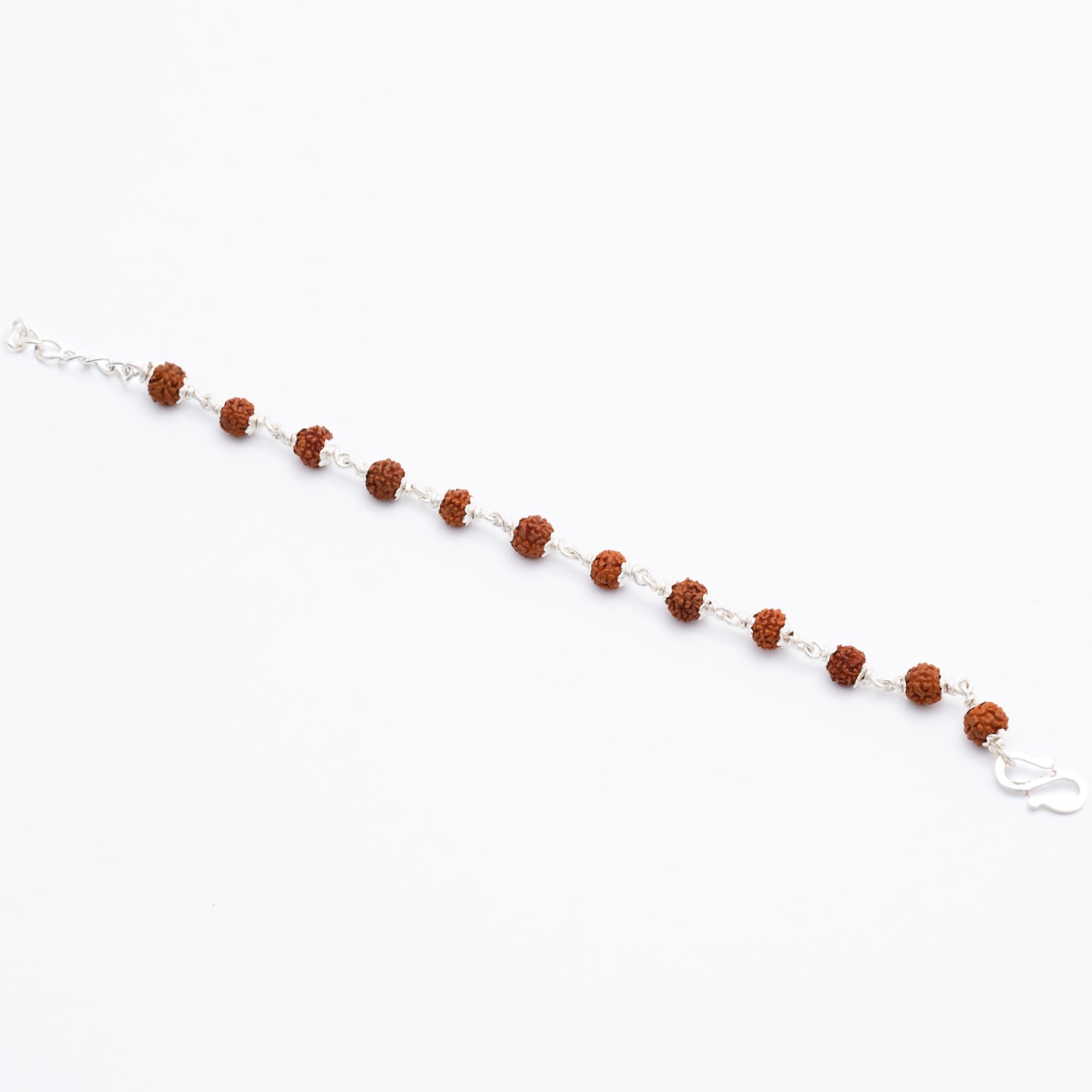 Prinjal Jewellers Rudraksha Silver Bracelet Single Line for Kids - view 2