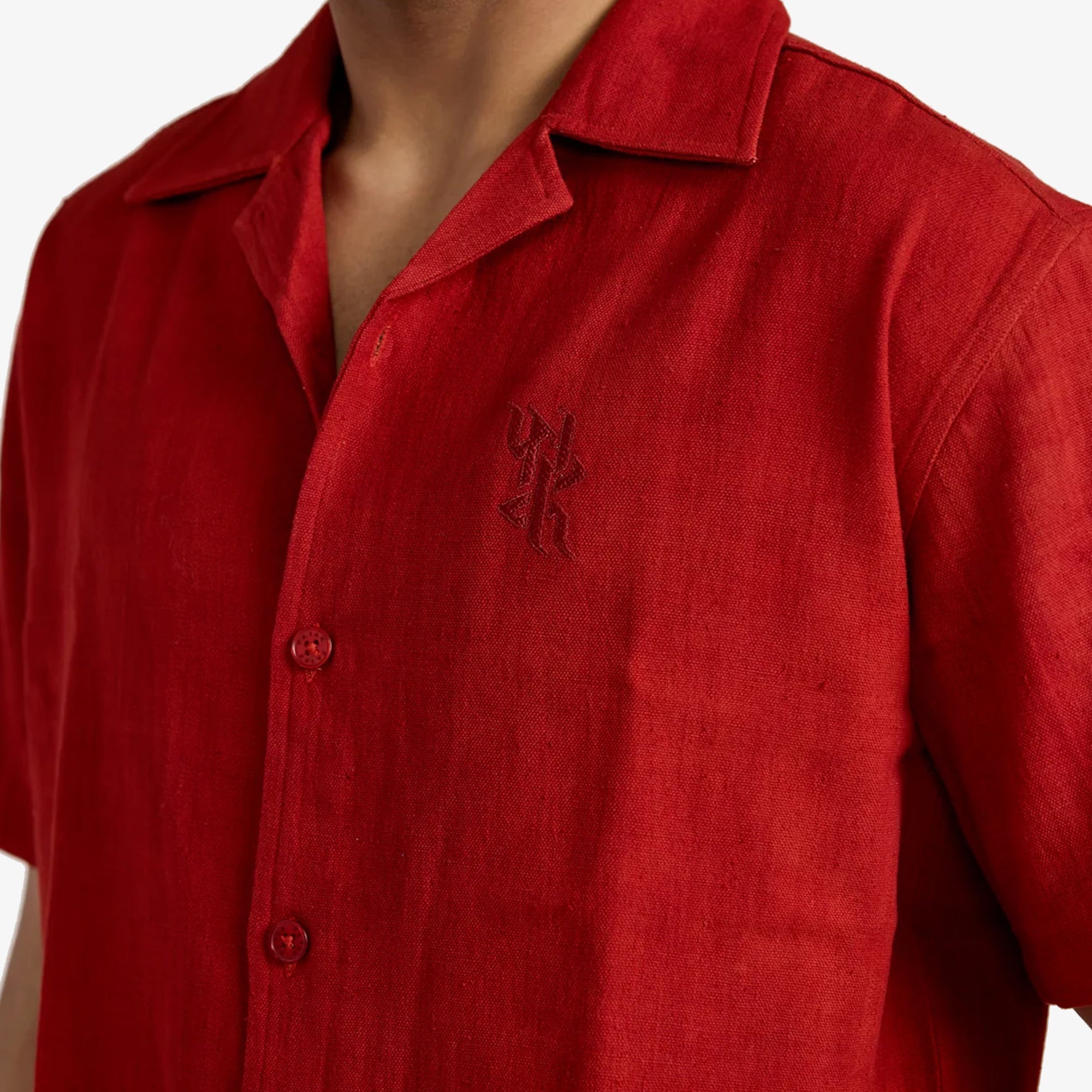 F A R A K | Basics Red Bagru Shirt { Red - view 6