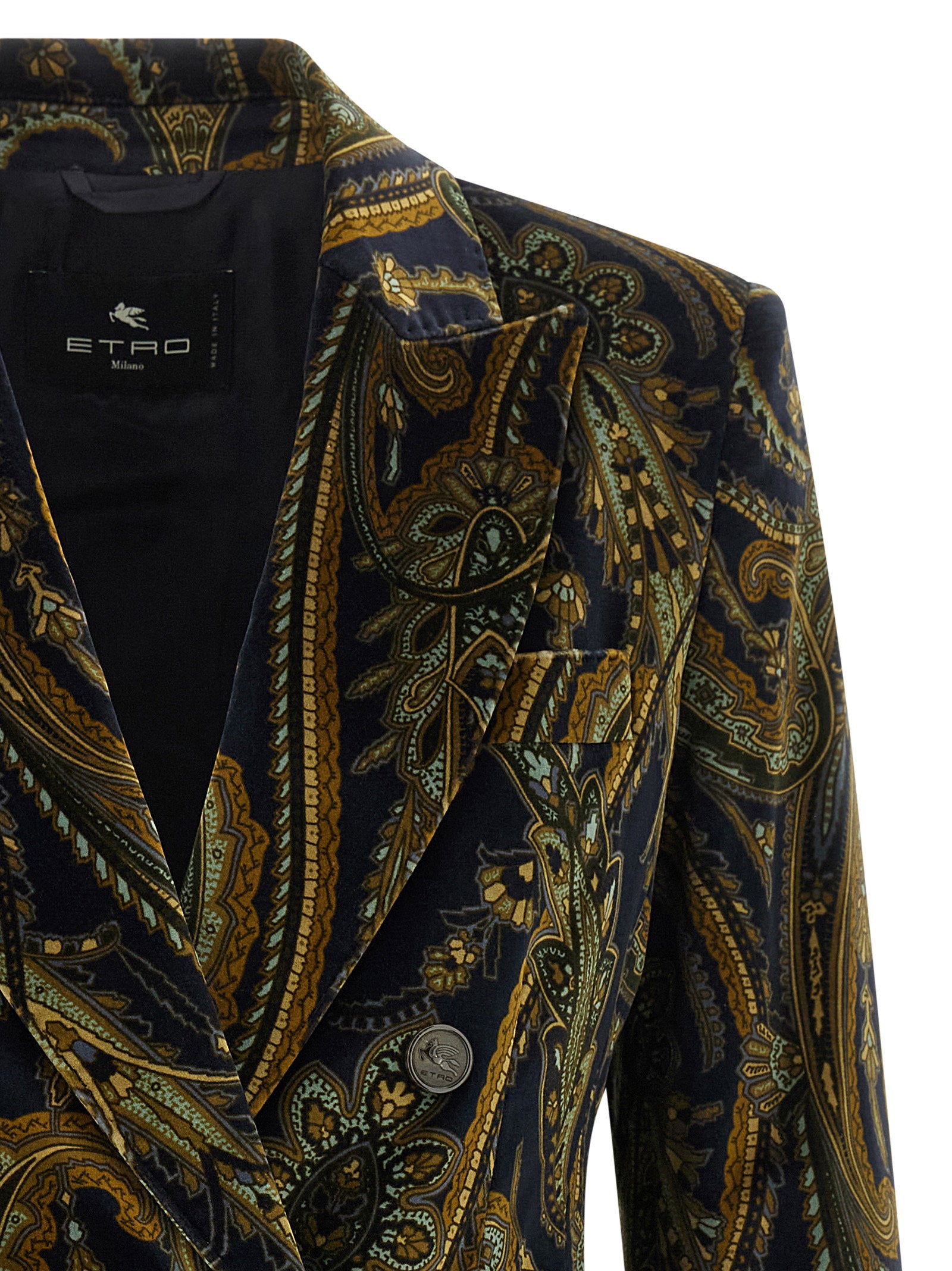 Etro Double-breasted Blazer – 98% cotton, 2% elastane - view 3