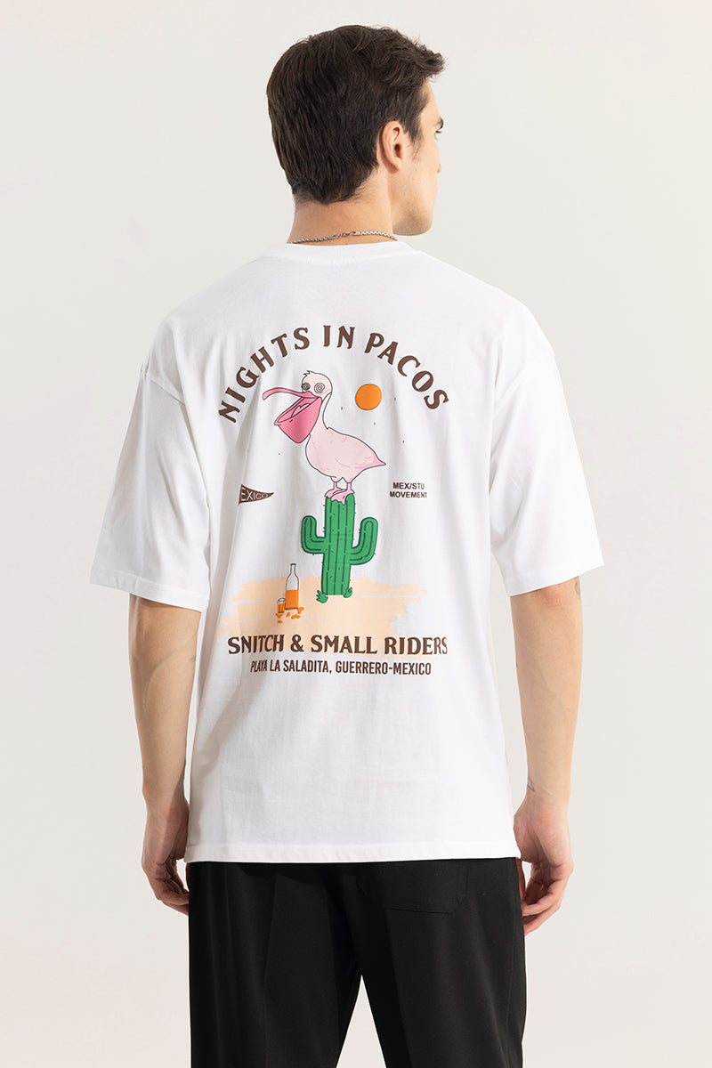 SNITCH Nights In Pacos White Oversized T-Shirt - view 7