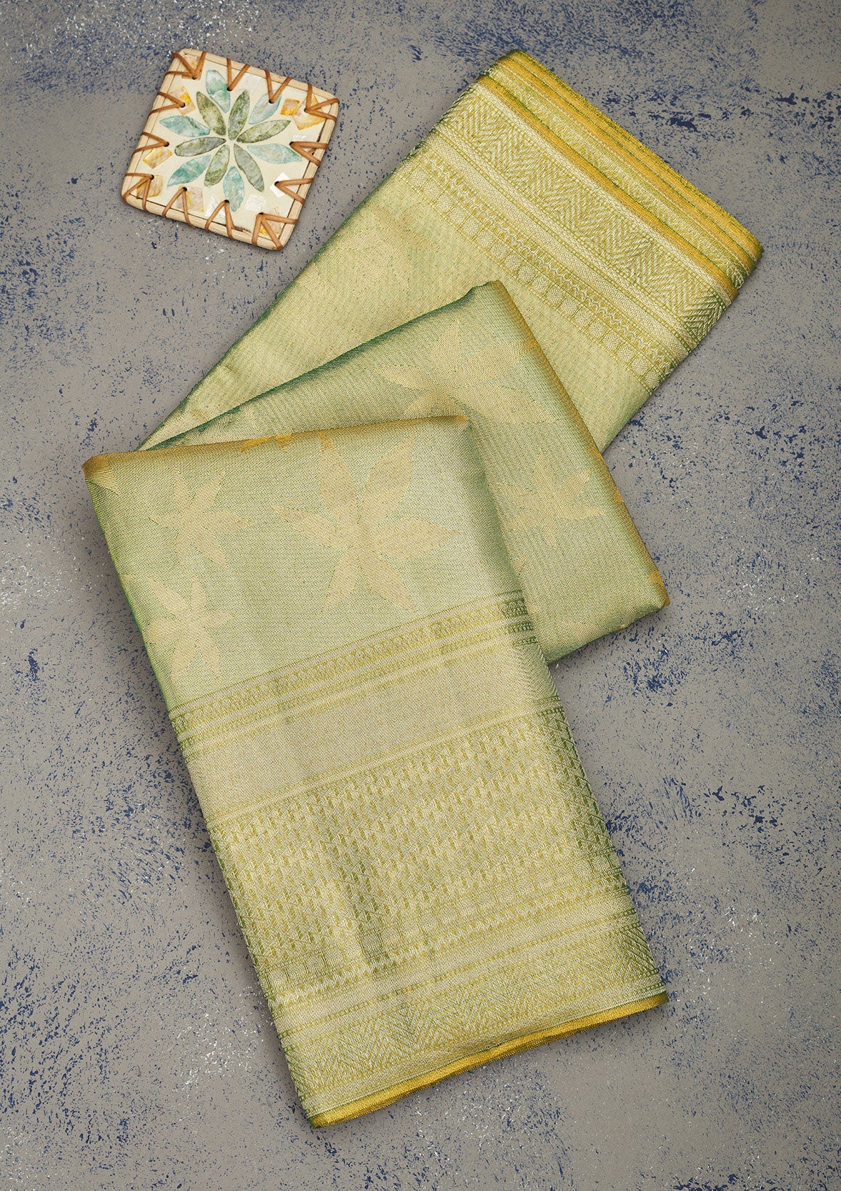 Koskii Mehendi Zariwork Pure Silk Saree – Women's