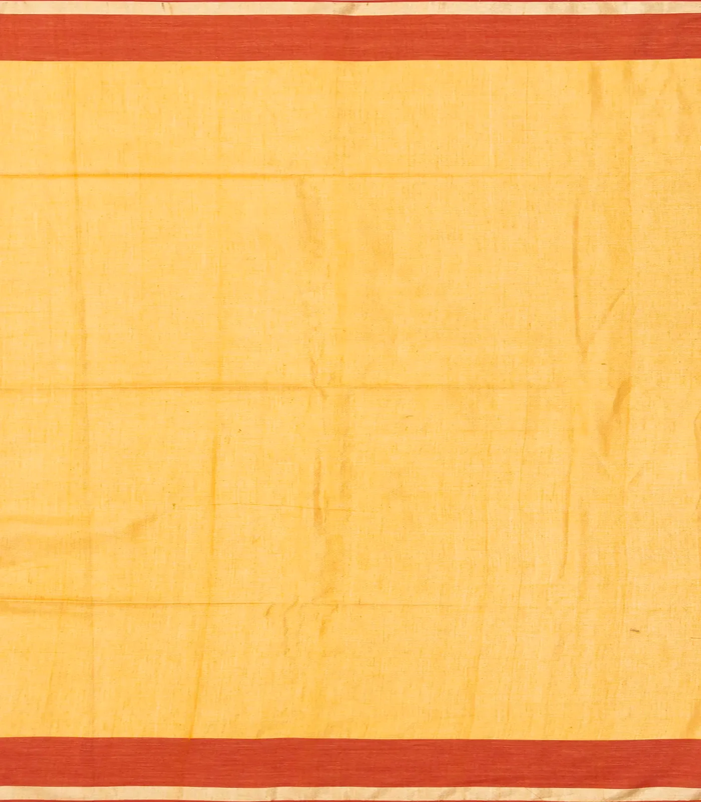 RmKV Mustard Handloom Bengal Cotton Saree With Stripes & Buttas - view 4