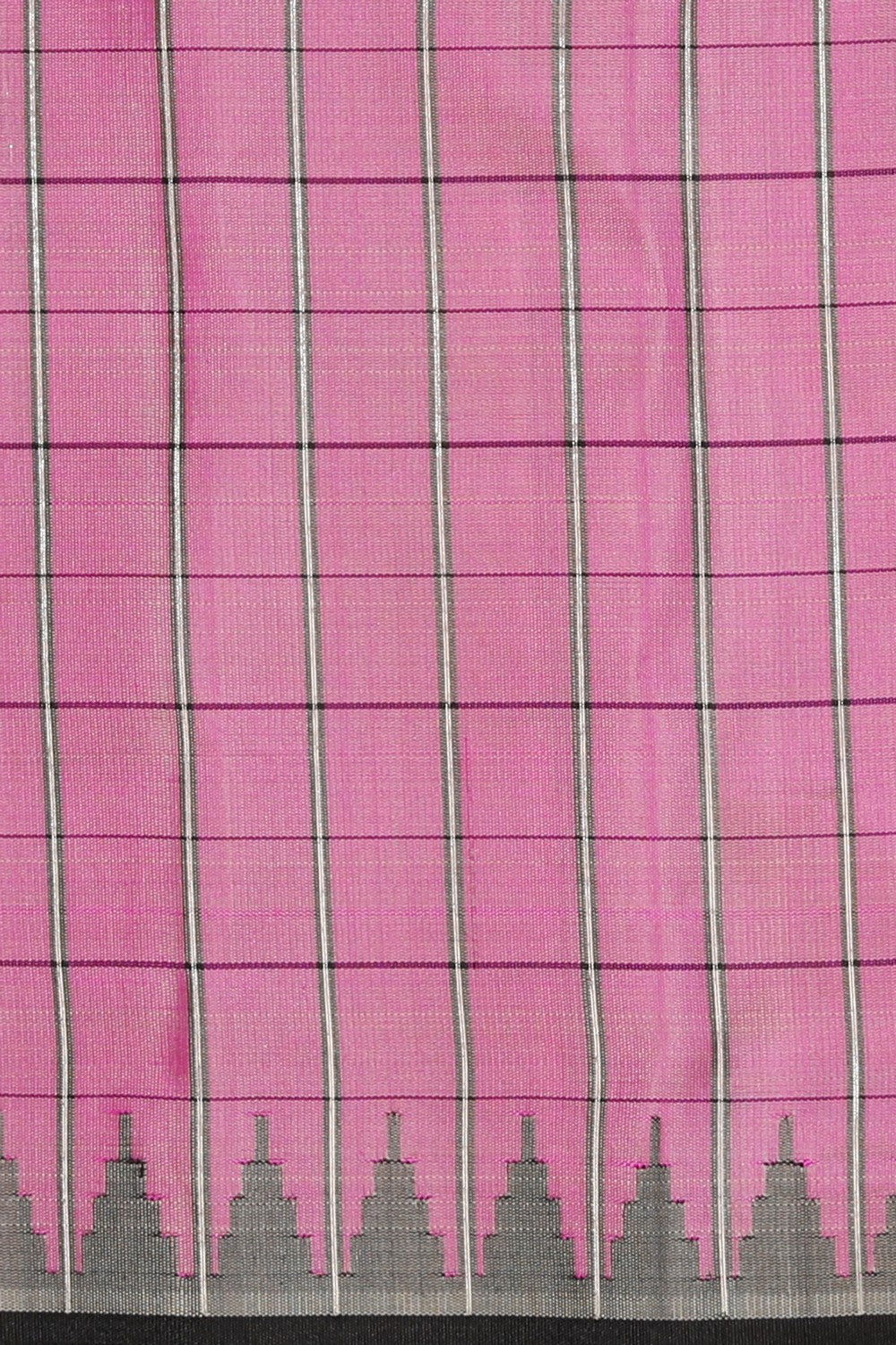 Kalanjali Gadwal Silk Pink Saree – Women's - view 2