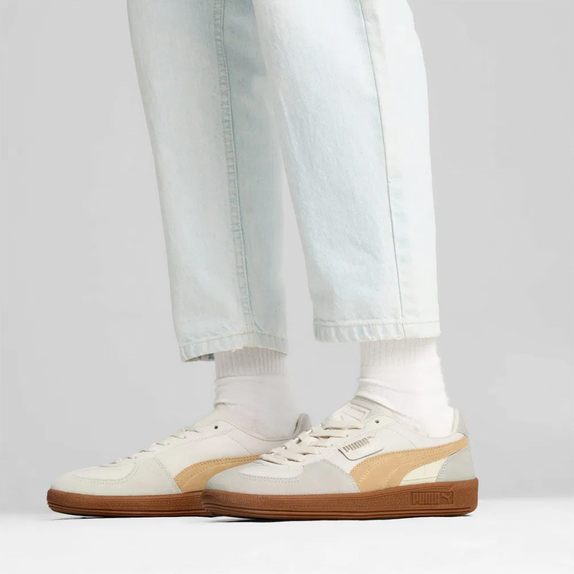 Puma | Palermo Lth { Alpine Snow-desert /dust Gum - view 7
