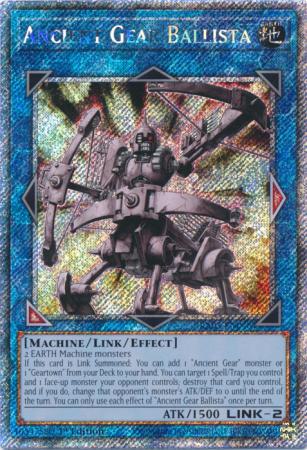Yu-Gi-Oh! Ancient Gear Ballista - RA03-EN046 - Platinum Secret Rare - 1st Edition
