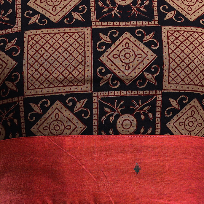 NOORI BAZAR Black - Bagh Block Printed Cotton Blouse Piece - view 3