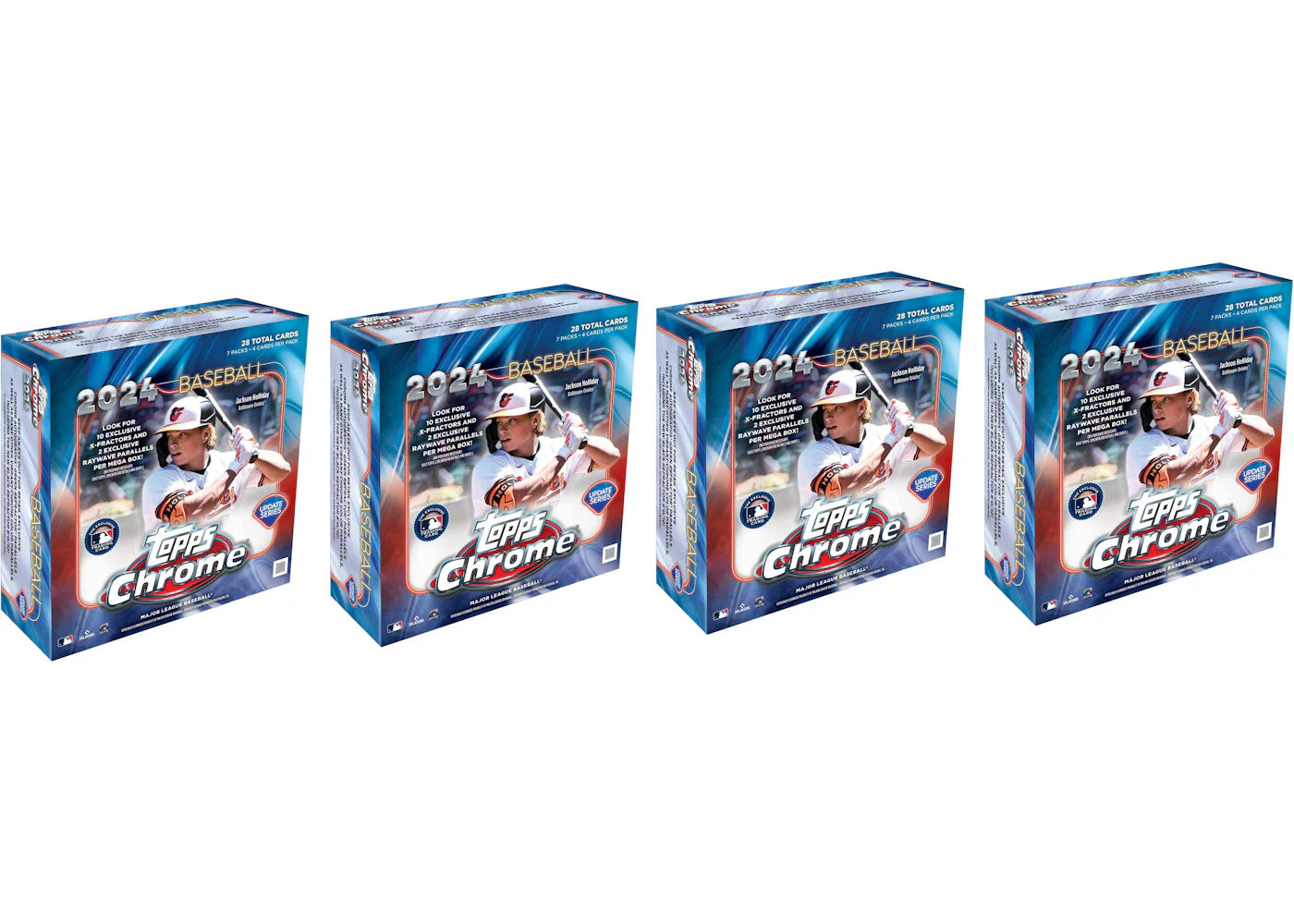 2024 Topps Chrome Update Series Baseball Mega Box 4x Lot