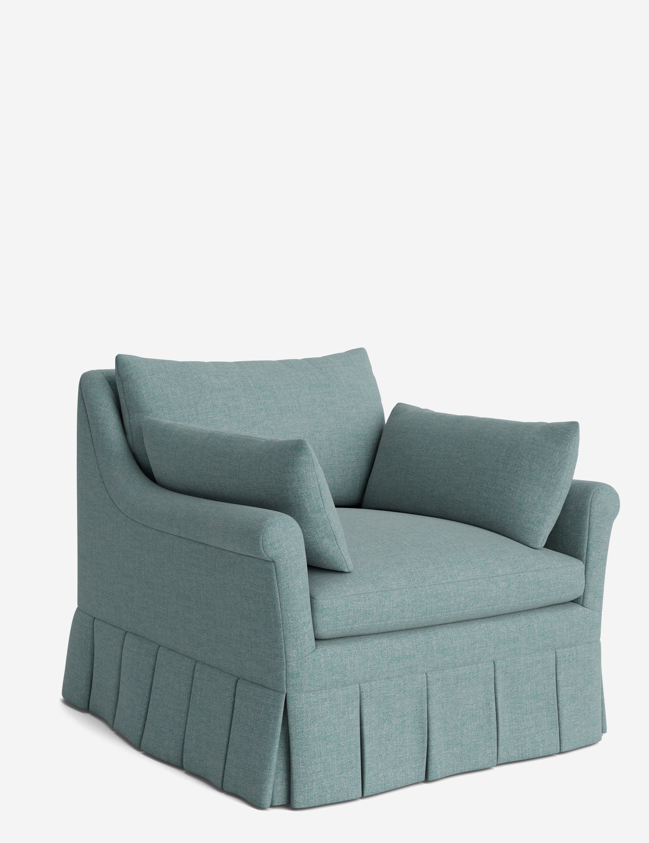 Lulu and Georgia Portola Rolled Arm Luxe Depth Pleated Chair - view 170