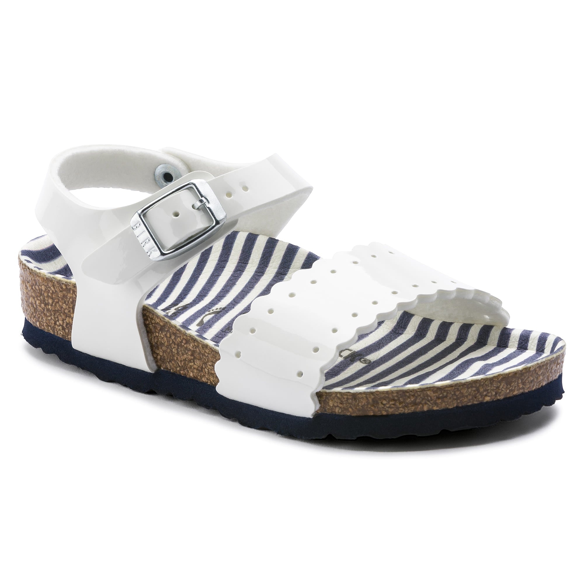 Birkenstock Mila Kids Birko-Flor – White White/Nautical Stripes - view 6