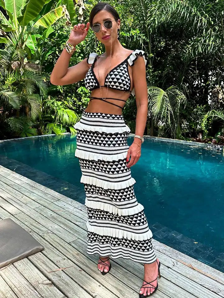Alamode By Akanksha Farry Crochet Holiday Coord - Resortwear