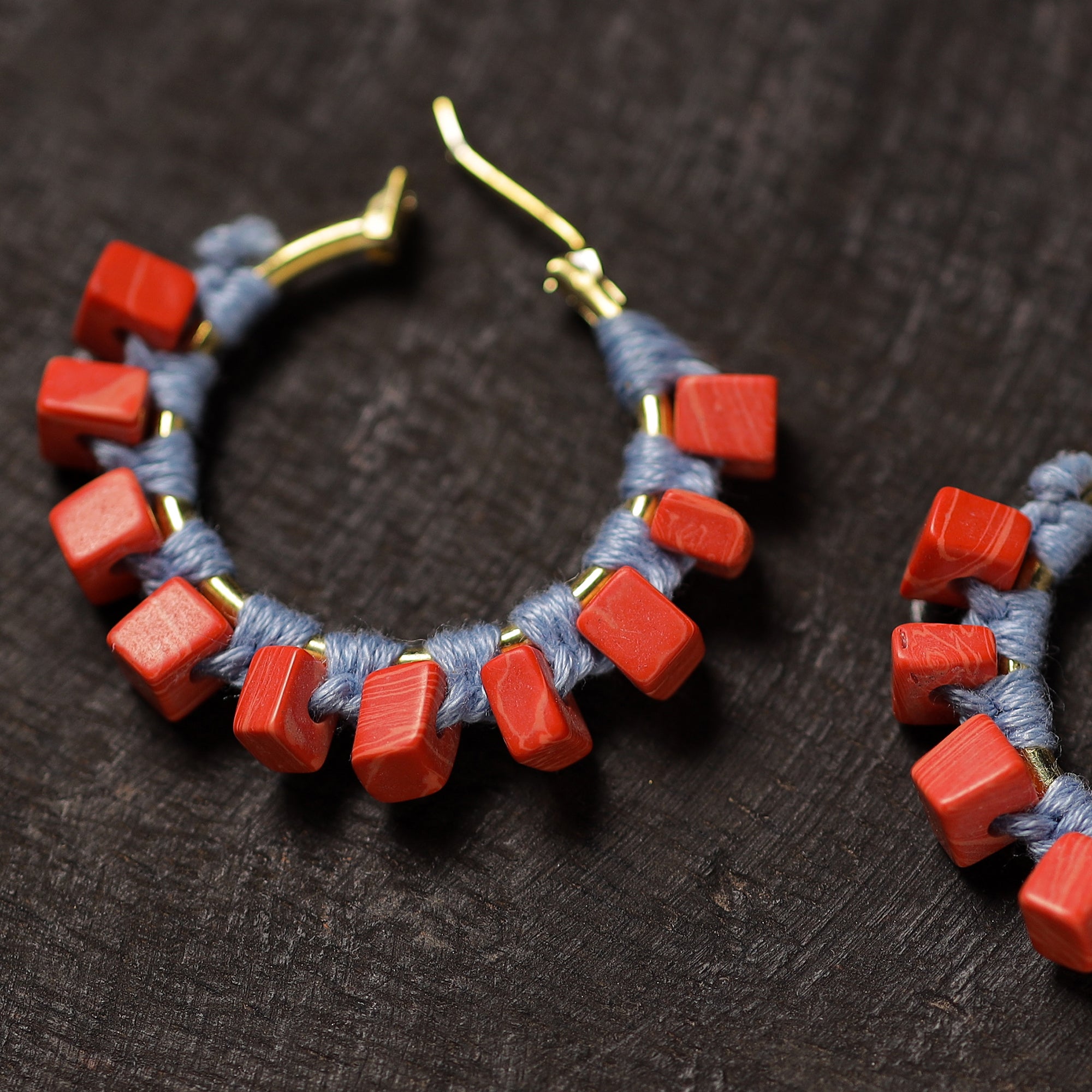 JALPARI Ashiya Handmade Thread & Stone Work Earrings 12 - view 2