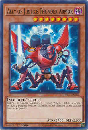 Yu-Gi-Oh! Ally of Justice Thunder Armor - HAC1-EN083 - Common - 1st Edition