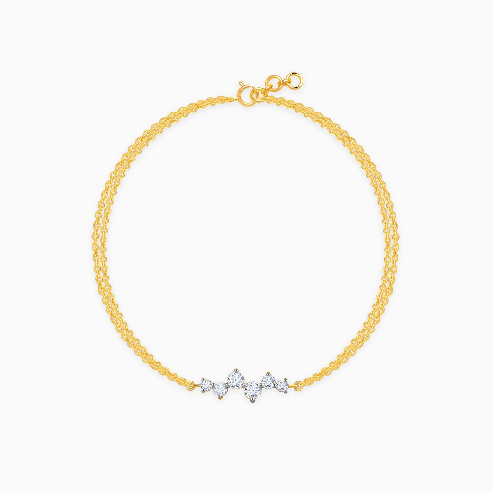 GIVA Jewellery Gold Cirra Diamond Bracelet
