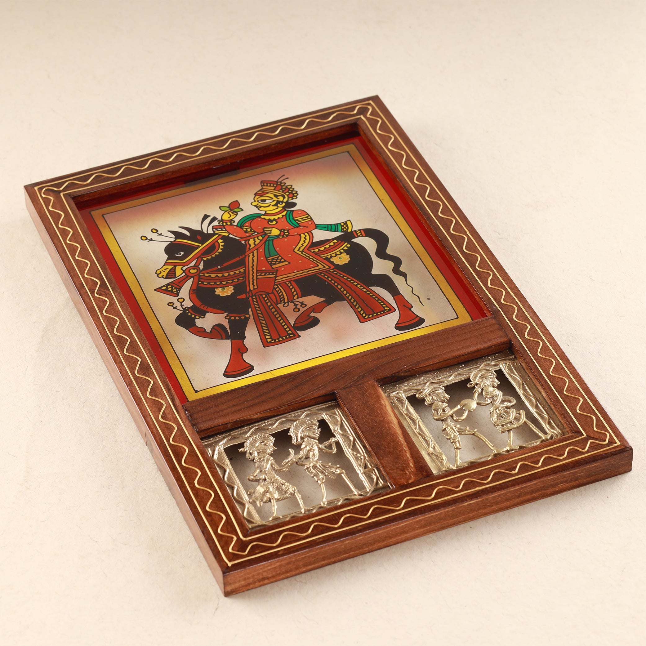 INDIHANDS Ashwa -The Phad Horse Wall Art Frame - view 3