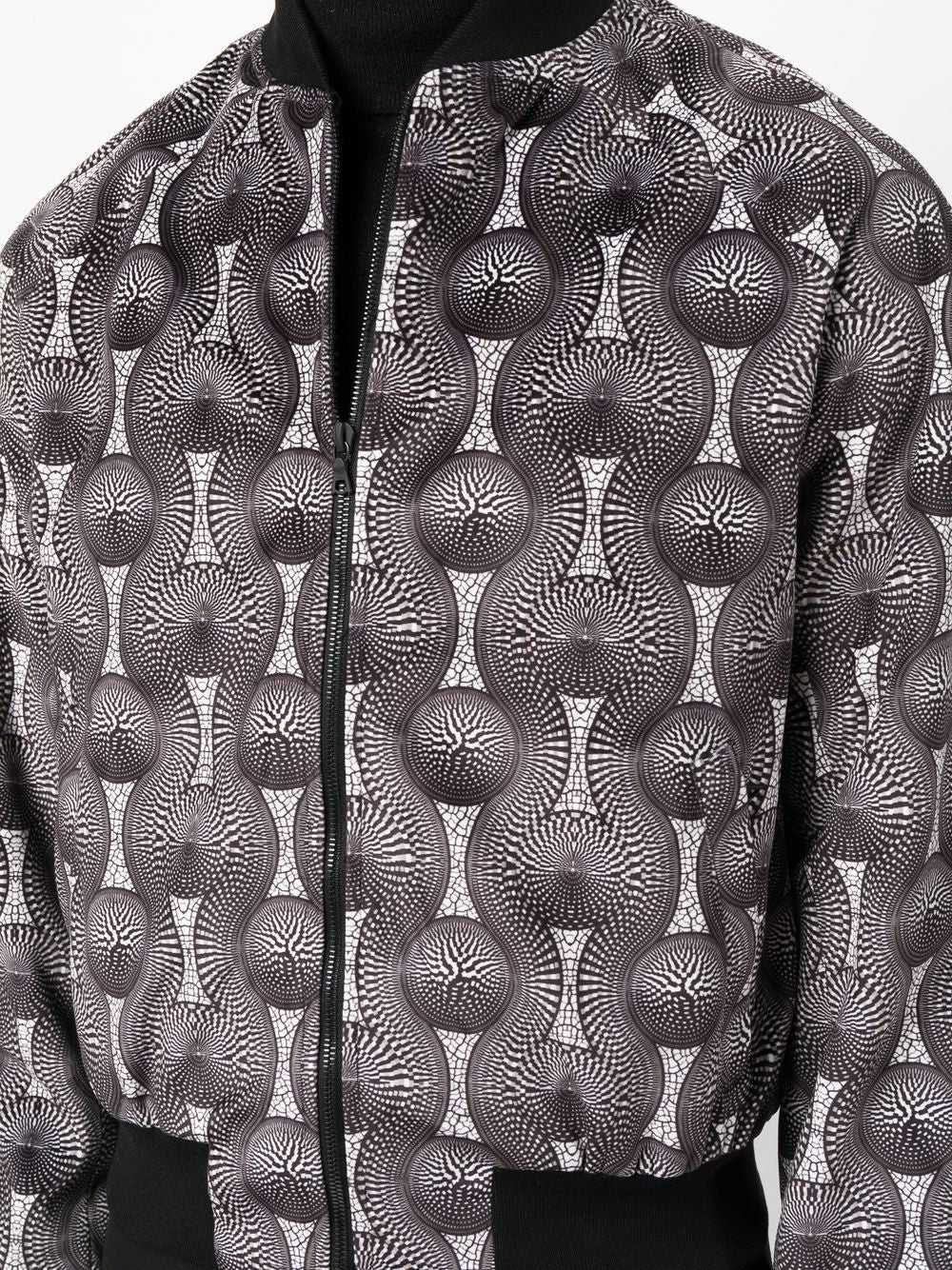 Ozwald Boateng Printed velvet bomber jacket - view 4