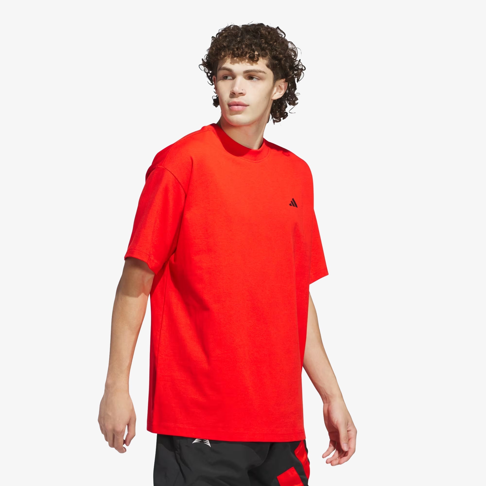 Adidas Originals | ANTHONY EDWARDS SEASONAL LOGO TEE { ACTIVE RED