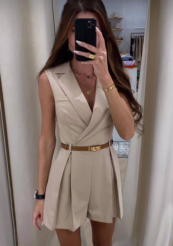 Alamode By Akanksha Vaco Statement Romper with belt - view 5