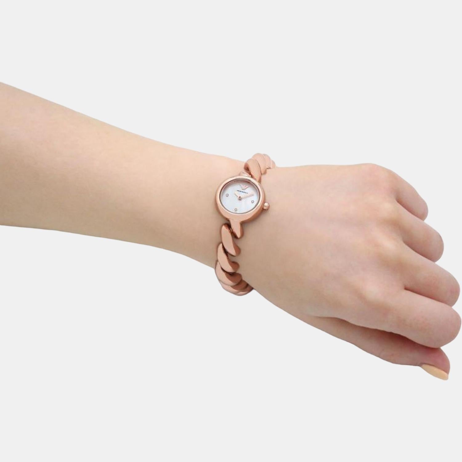 Emporio Armani Alessia Women Quartz White Dial Analog Stainless Steel Watch AR11442 - view 7