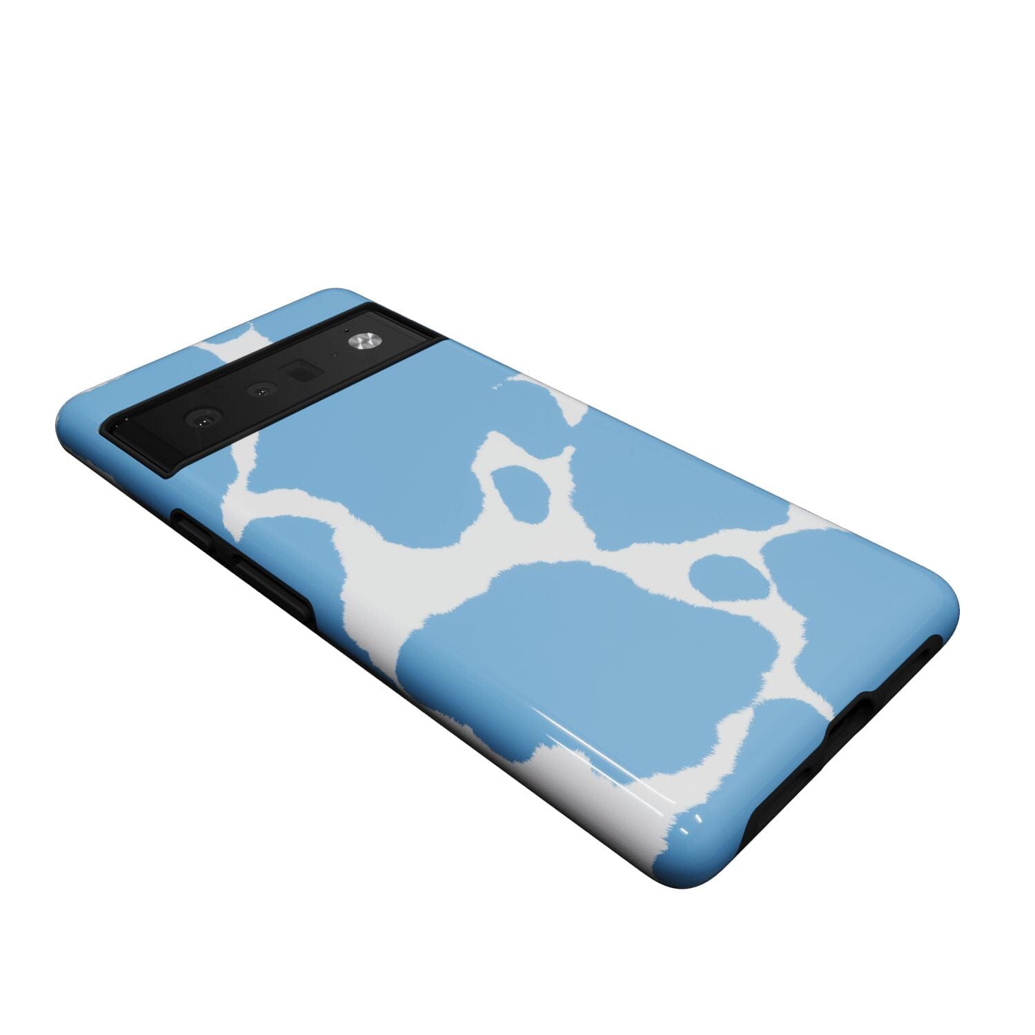 Casetry Current MOOd | Light Blue Cow Print Google Pixel Case - view 5
