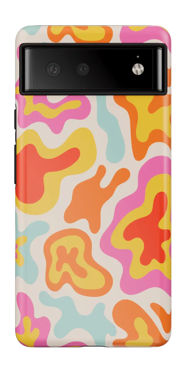 Casetry Tropical Color Splash | Abstract Retro Google Pixel Case