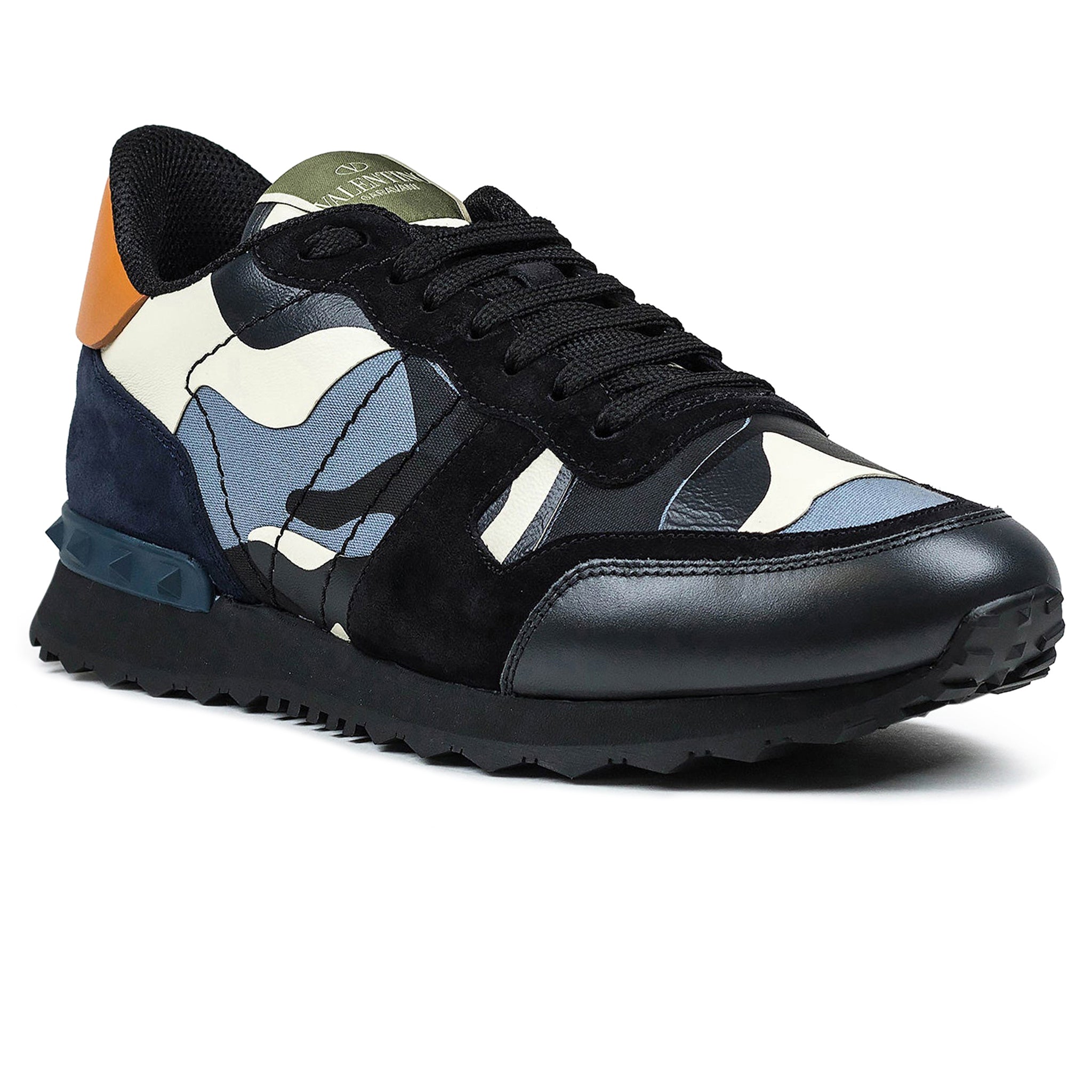Valentino Rockrunner Sneaker Black Blue Orange - view 2