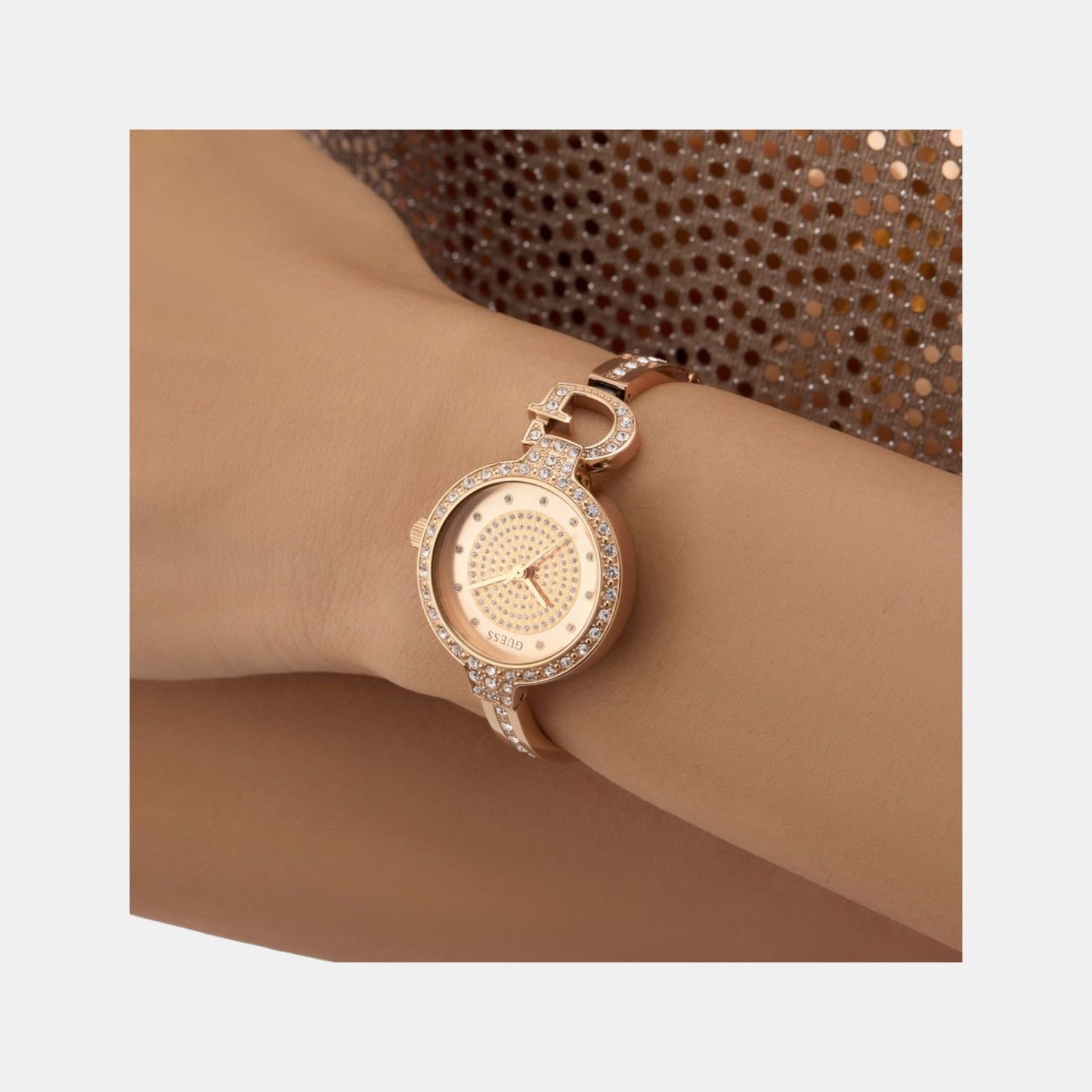 Guess Giselle Women Quartz Rose Gold Dial Analog Recycled Steel Watch GW0929L3 - view 7