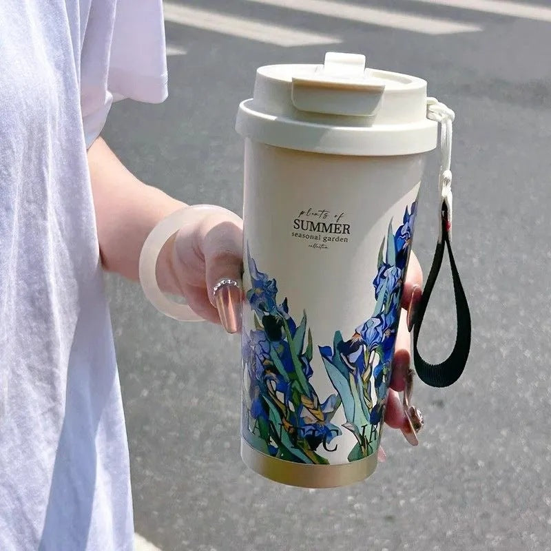 Peeperly Fresh Bloom Iris Portable Tumbler – No Color - view 2
