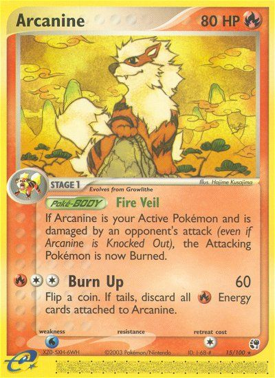 Rare ex2-15 reverse – Pokémon Arcanine - 15/100 - Rare [ex2-15] [Reverse Holo] - Arcanine - 15/100 - Rare