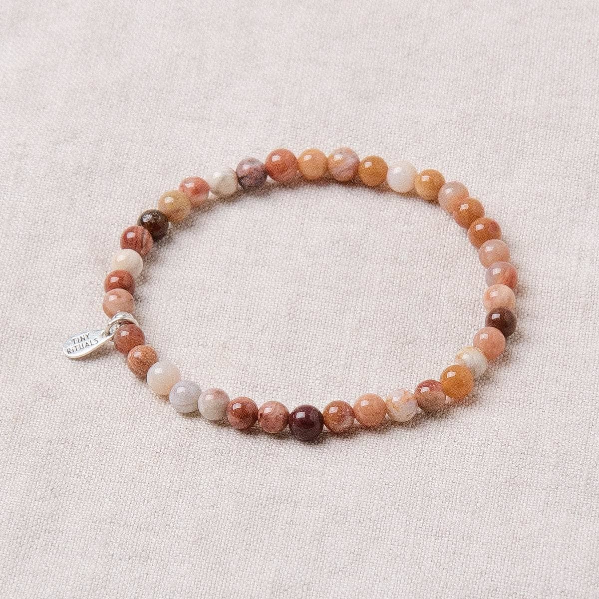 Tiny Rituals Petrified Wood Jade Energy Bracelet - view 6