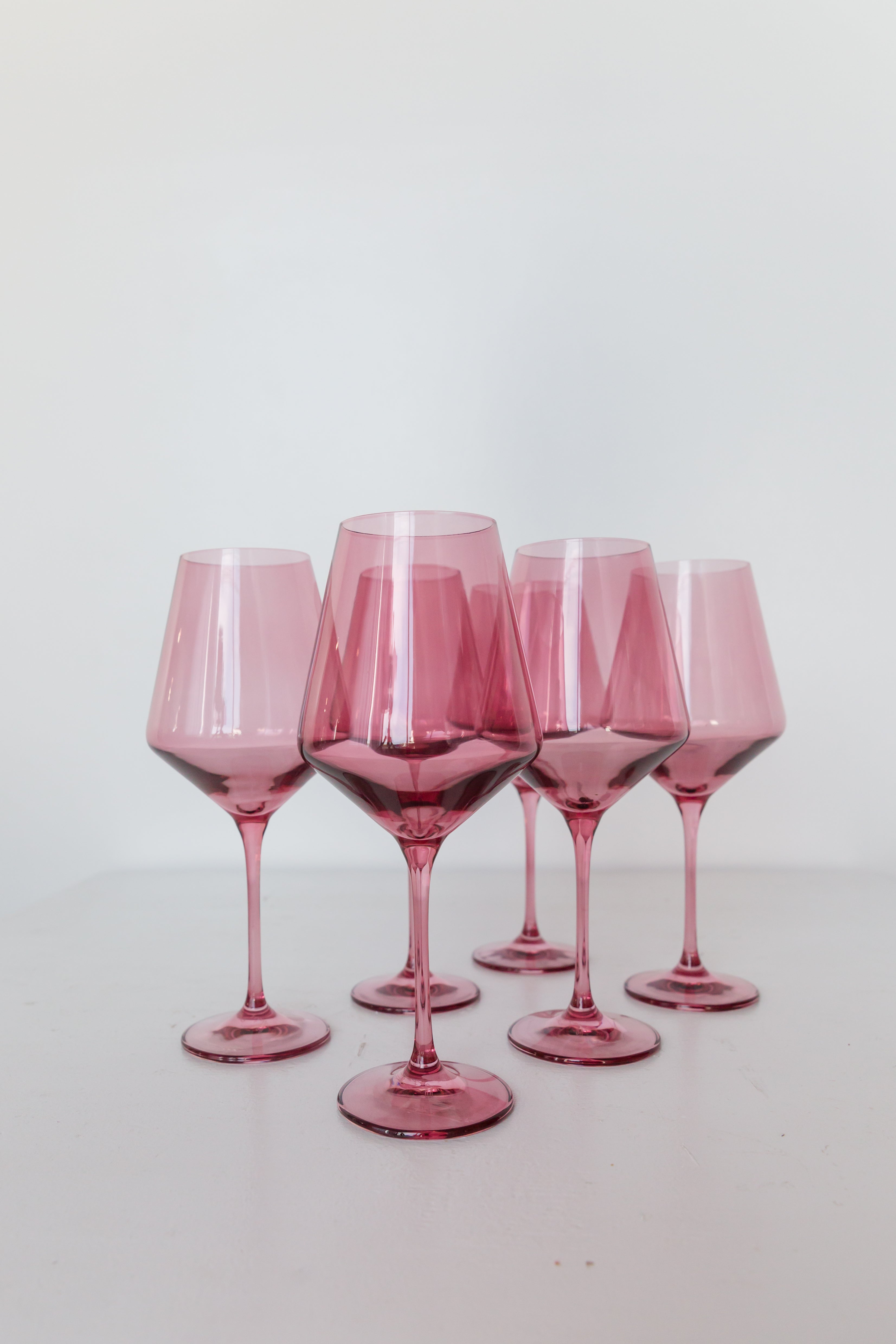 Estelle Colored Glass Estelle Colored Wine Stemware - Set of 6 {Rose}