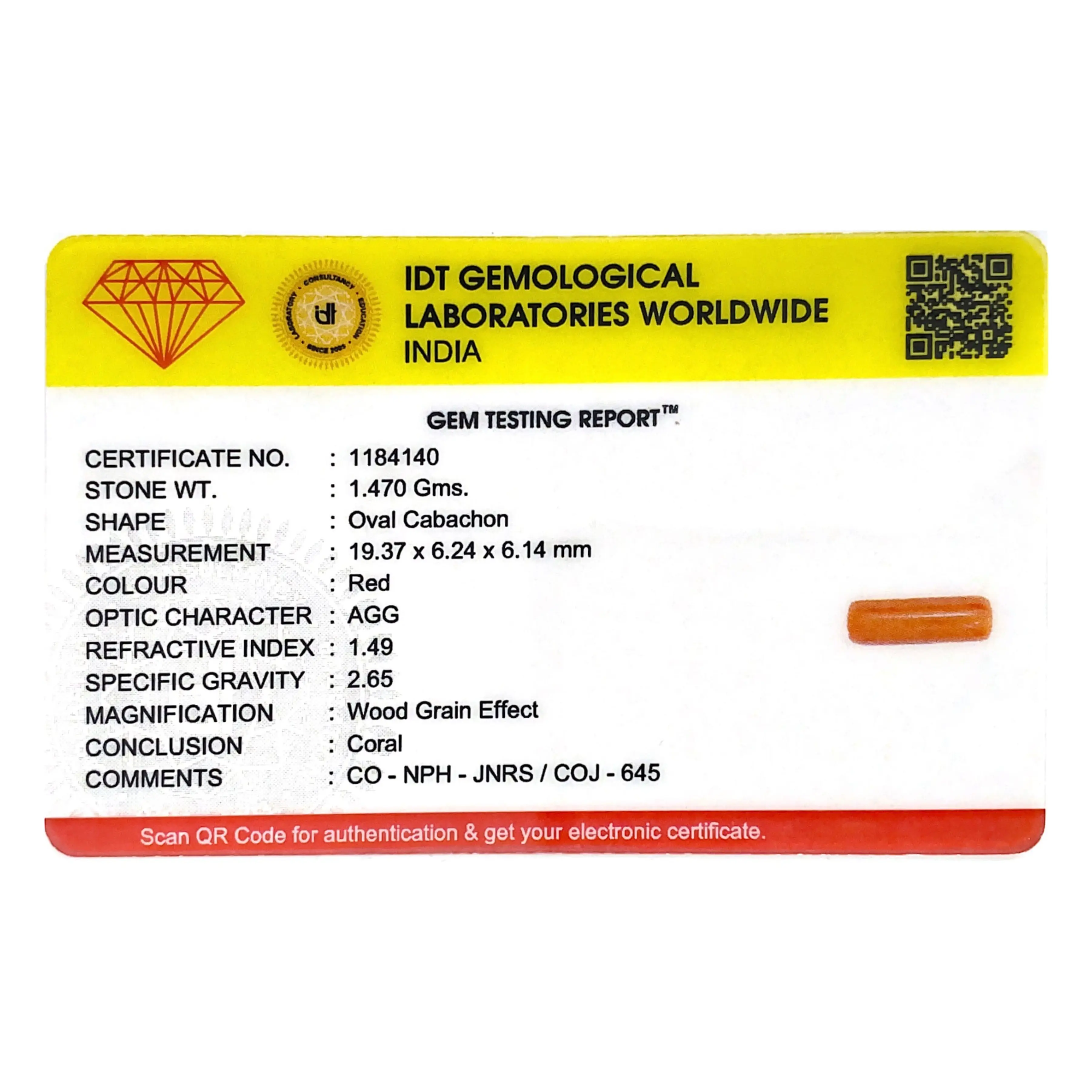 Pramogh Red Coral - 7.35 Carat - view 4