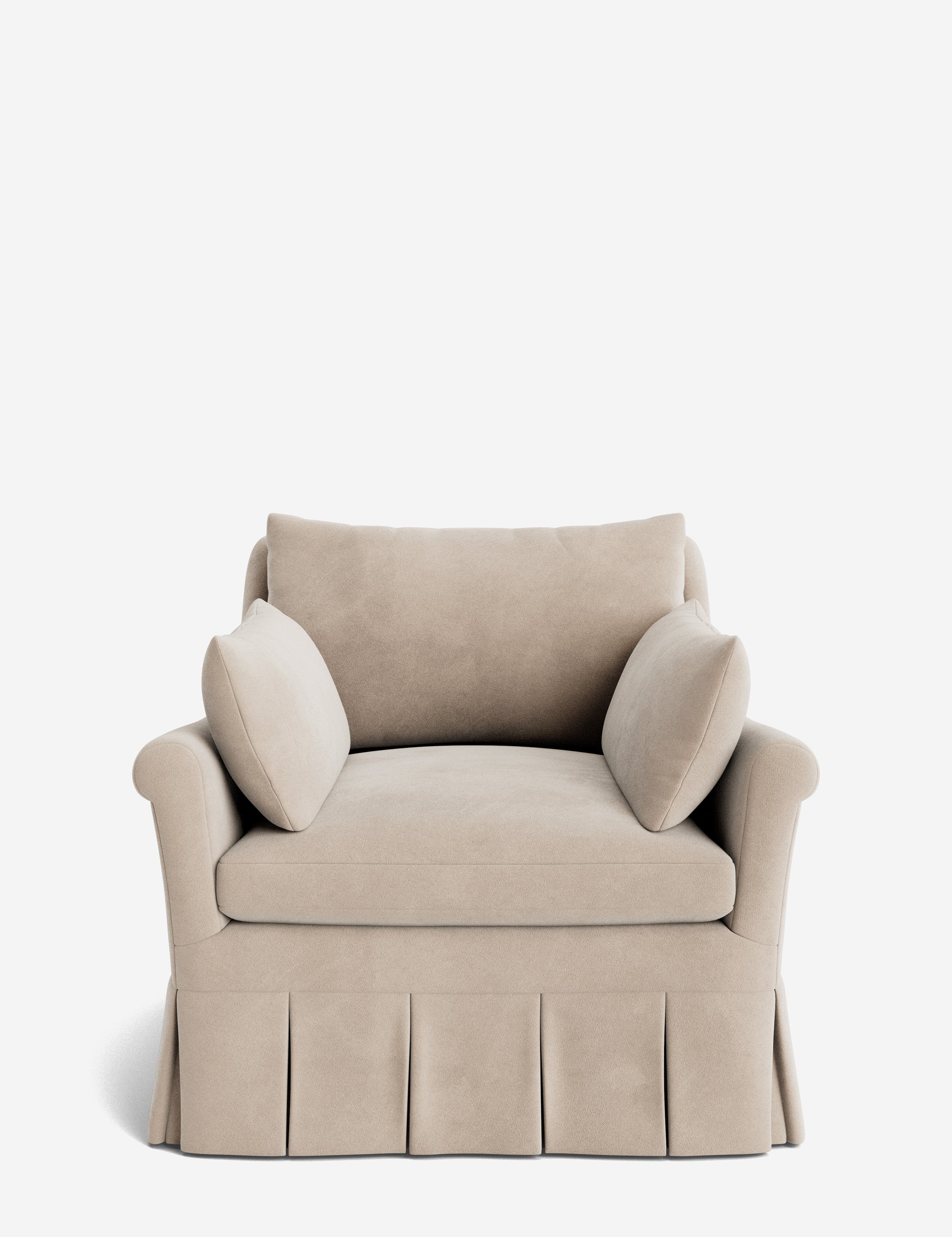 Lulu and Georgia Portola Rolled Arm Luxe Depth Pleated Chair - view 17