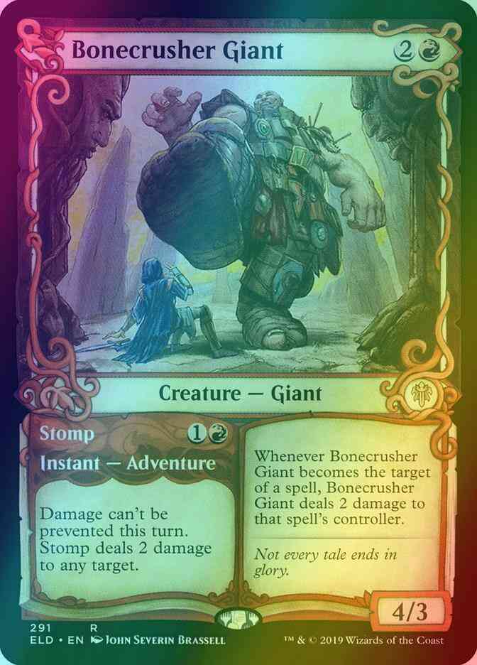 Bonecrusher giant stomp – Magic Bonecrusher Giant // Stomp [291] [Adventure Showcase] [Throne of Eldraine] [Foil]