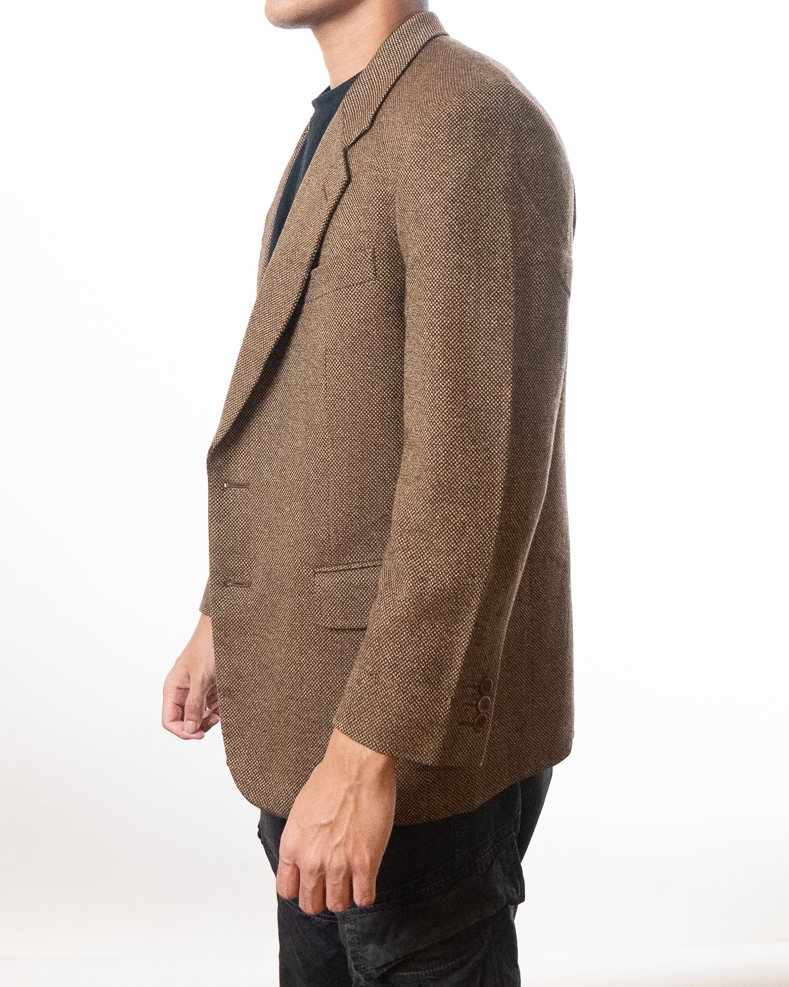 YSL Yves Saint Laurent Vintage Brown Tweed Sport Coat - view 3