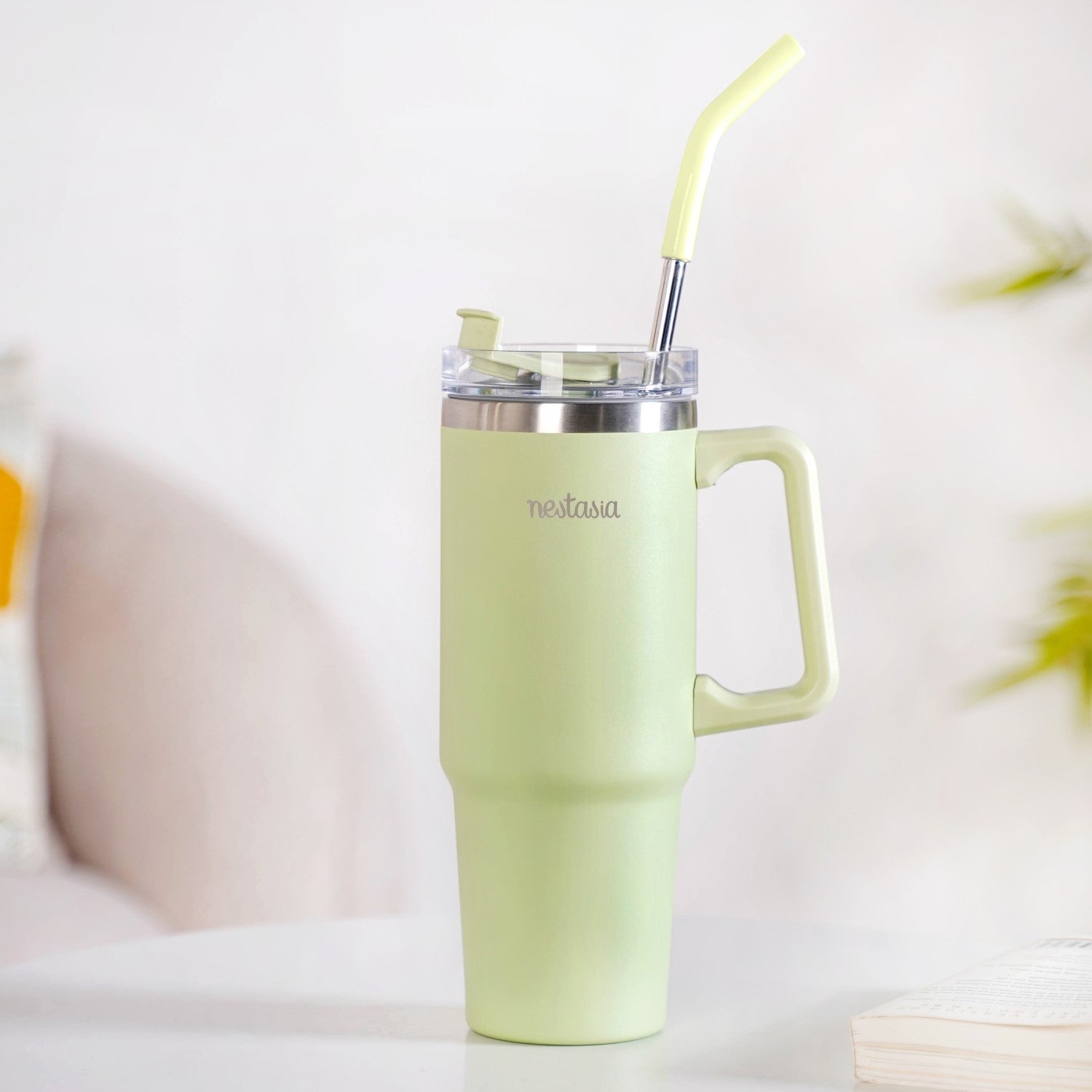 Nestasia Glacio Insulated Water Bottle Tumbler With Handle Seafoam Green 850ml - view 2