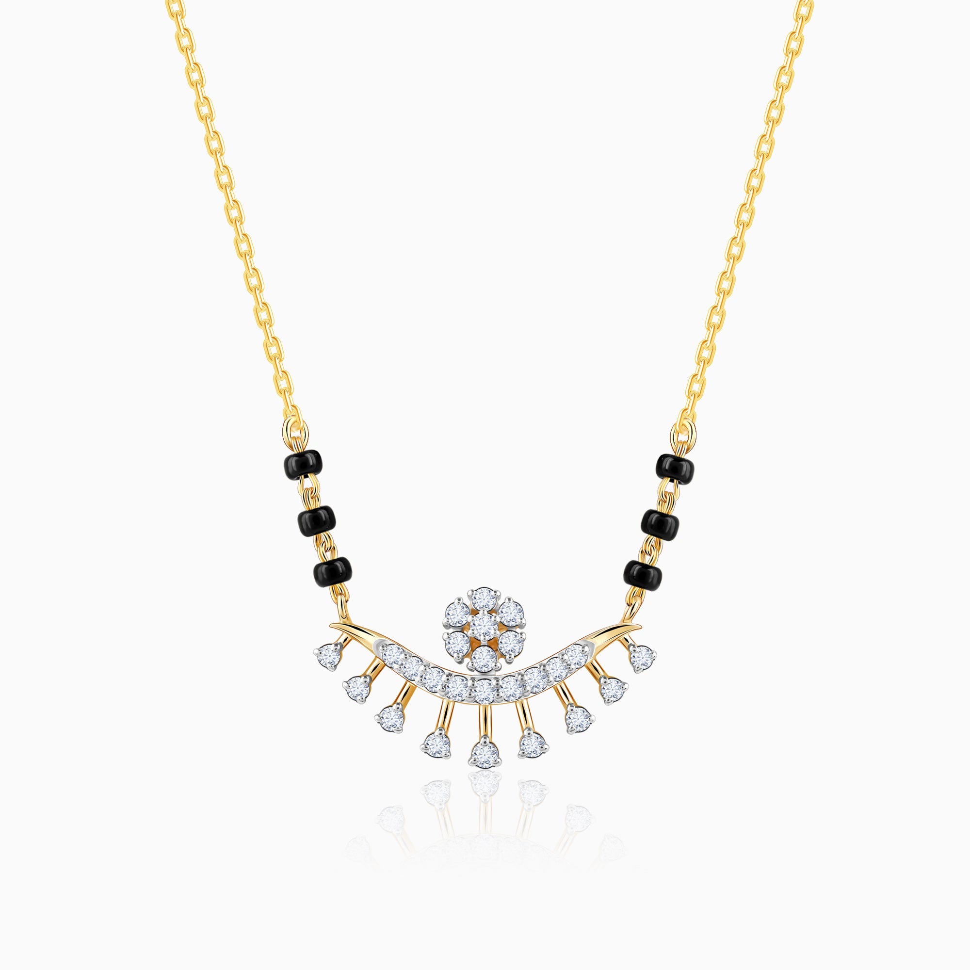 GIVA Jewellery Gold Nidhi Diamond Mangalsutra