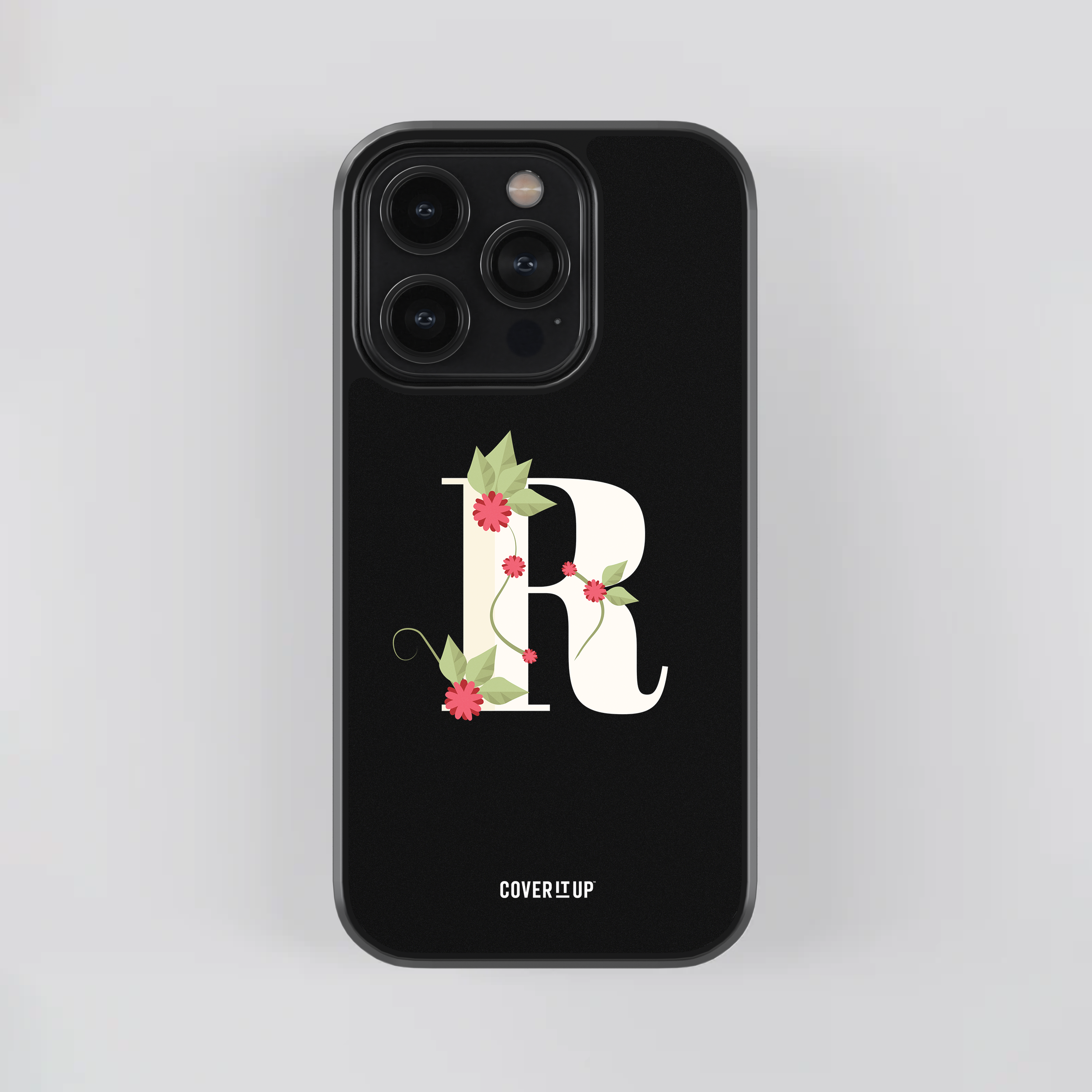Design Phone Cases Limited Edition Floral Initial Glass Case - view 36