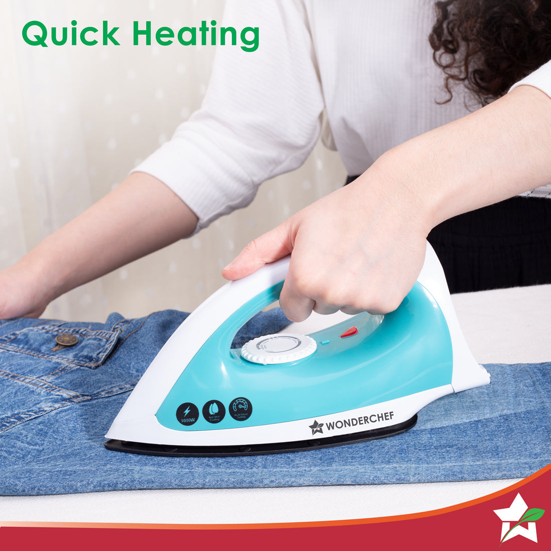 Wonderchef Dry Iron Cruze | 1000W | Quick Heating - view 3